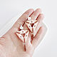 Order Pink Triangular Beaded Earrings. Handmade by Svetlana Sin. Livemaster. . Earrings Фото №3