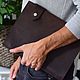 Leather notebook A4 with magnetic buttons made of genuine leather, Notebooks, Moscow,  Фото №1