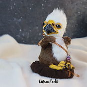 Куклы и игрушки handmade. Livemaster - original item Teddy Animals: Petey the Eaglet. Handmade.