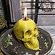 Свечи Череп (пчелиный воск с травками). Ритуальная свеча. Mystic Lab. Интернет-магазин Ярмарка Мастеров.  Фото №2