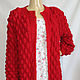 Вязаный кардиган Малинки ручной вязки. Кардиганы. Knit by Heart - Вязаная одежда 富. Интернет-магазин Ярмарка Мастеров.  Фото №2