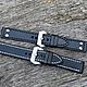 Leather watchband with buckle. Watch Straps. MILANO. My Livemaster. Фото №5