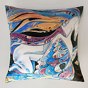 Для дома и интерьера handmade. Livemaster - original item Pillow: Pegasus Pillow decorative devan 40h40. Handmade.