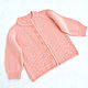 Knitted cardigan for girls 'Tender peach' 100% merino, Childrens cardigan, Ekaterinburg,  Фото №1