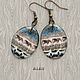 Transparent earrings 'Savannah' Jewelry resin, Earrings, Engels,  Фото №1