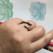 Украшения handmade. Livemaster - original item White Bronze Tassel ring. Handmade.