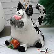 Сувениры и подарки handmade. Livemaster - original item Cat, ceramic bell.. Handmade.