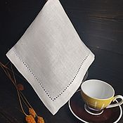 Для дома и интерьера handmade. Livemaster - original item 100% linen napkin, earring 22/22 cm, 30/30 cm.. Handmade.