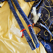 Музыкальные инструменты handmade. Livemaster - original item A rain stick ( Rainstick) (blue 100-105 cm). Handmade.