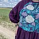 Льняное платье женское  длинное в пол фиолетовое. Платья. ●Zanka●авторская одежда и аксессуары. Ярмарка Мастеров.  Фото №4