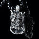 Кулон маска Самурая на агате. Серебро 925. Кулон. PROCUDA. Ярмарка Мастеров.  Фото №4