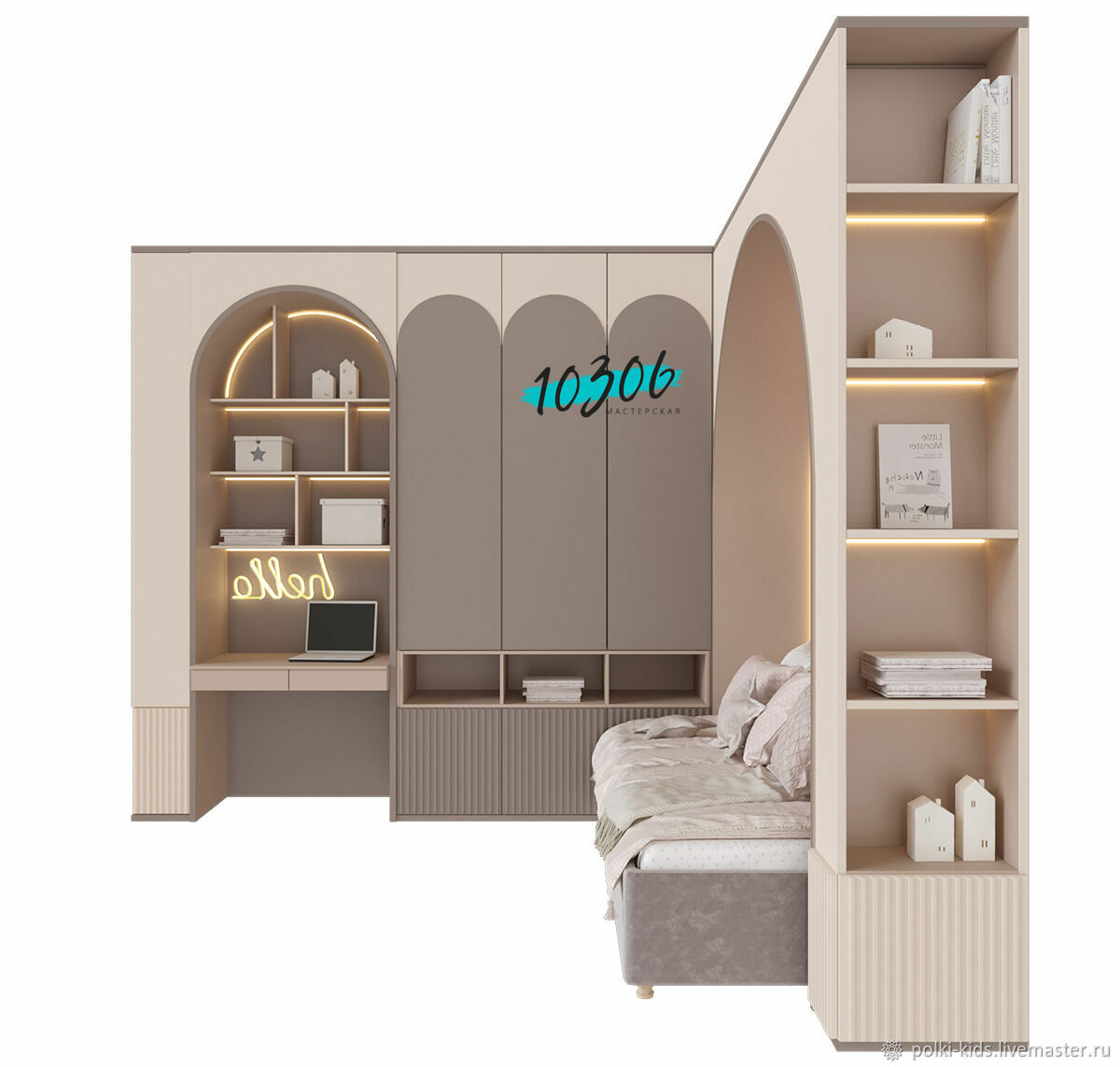 Мебель для детской: шкаф в детскую комнату домиком. Шкафчик домик-53 ...