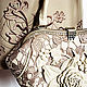 Women's shoulder bag Soft genuine leather and lace, Classic Bag, Lesnoj,  Фото №1