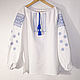 Order Women's linen shirt with Russian embroidery 'Kupala pattern'. KubanLad. Livemaster. . Costumes3 Фото №3