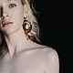 Asymmetric earrings made of wood with gold plating. Single earring. Arsenteva. My Livemaster. Фото №4