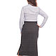 Order Skirt with slits on the sides of the gray cell. Skirt Priority (yubkizakaz). Livemaster. . Skirts Фото №3