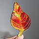 Felt brooch ' Autumn leaf original gift, Brooches, Ust-Ilimsk,  Фото №1