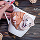A mug with two pets. Portrait. Mugs and cups. artroombullibull. Online shopping on My Livemaster.  Фото №2