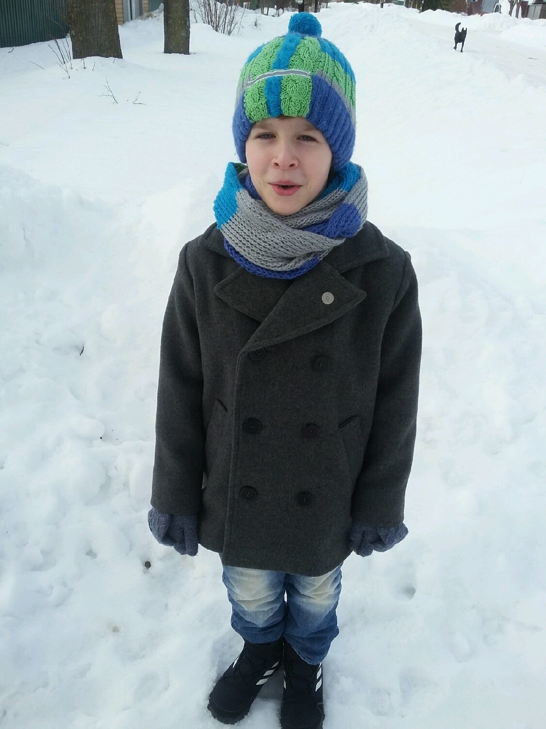 Пальто зимнее для мальчика подростка
