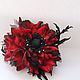 Order Poppy from silk ' Black fire'. fantasy flowers. Livemaster. . Brooches Фото №3