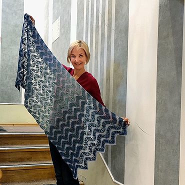 Аксессуары ручной работы. Ярмарка Мастеров - ручная работа Палантин Море. Handmade.