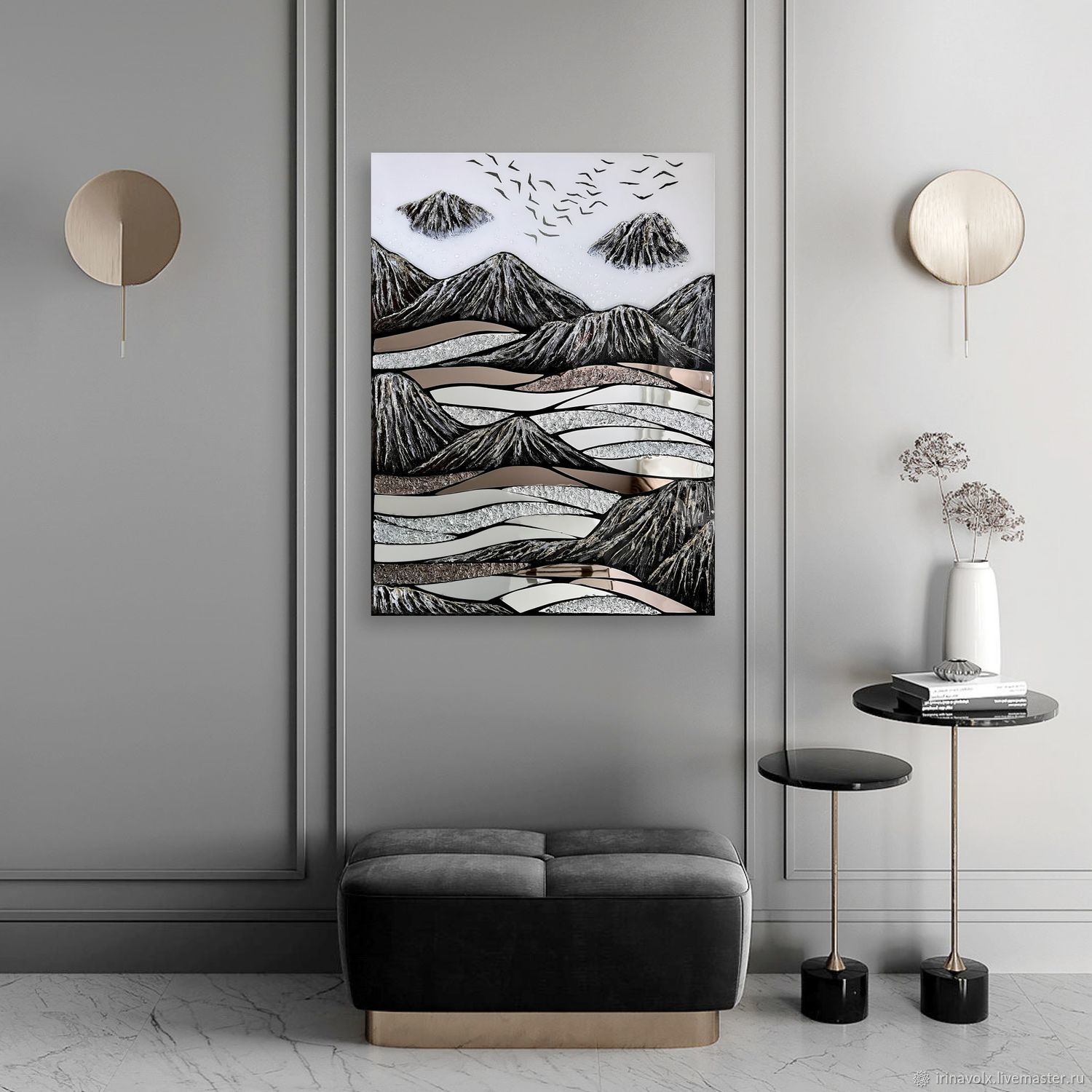 Зеркальная картина Горное озеро 60×80см в интернет-магазине Ярмарка ...