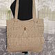 Knitted linen bag.Sountry. Classic Bag. In the rhythm of time. Knitting.. My Livemaster. Фото №4