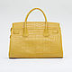 Women's crocodile leather bag in yellow. Classic Bag. PREMIUM GOODS. Online shopping on My Livemaster.  Фото №2