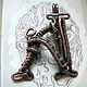 Wire wrapped pendant letter A, copper, Pendants, St. Petersburg,  Фото №1