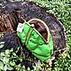 Стёганая сумка зелёная цвета зелёного яблока дутая стежка прикольная. Спортивная сумка. СУМКИ  РИДИКЮЛИ  СОЛОХИ  ОБОДКИ. Ярмарка Мастеров.  Фото №6