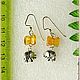 Amber. Earrings 'Elephant gift' amber silver. Earrings. Frollena II. Natural Baltic amber. My Livemaster. Фото №4