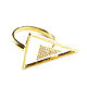 Triangle ring with cubic zirconia, gold ring in the form of a triangle. Rings. Irina Moro. My Livemaster. Фото №6