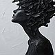 Картина текстурной пастой Силуэт девушки. Картины. Картины маслом на холсте АРТ идея. Интернет-магазин Ярмарка Мастеров.  Фото №2