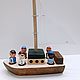 Пиратский корабль деревянный с пиратами. Игровые наборы. Мастерская игрушек 'Грызунок'. Интернет-магазин Ярмарка Мастеров.  Фото №2