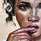 Portrait of a girl, oil painting to order 20h30 cm. Pictures. myfoxyart (MyFoxyArt). My Livemaster. Фото №4