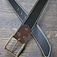 Leather belt, double-sided. Straps. Andrej Crecca. Ярмарка Мастеров.  Фото №6