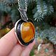 Pendant silver'Apple'. Silver pendant with amber. Pendant. uvelinna. My Livemaster. Фото №4