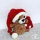 Puppy Christmas gnome in a red hat Christmas dog child. Stuffed Toys. ToysNeznaika. Online shopping on My Livemaster.  Фото №2