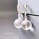 Matte Light earrings-rhinestone/silver for small work, Earrings, Yaroslavl,  Фото №1
