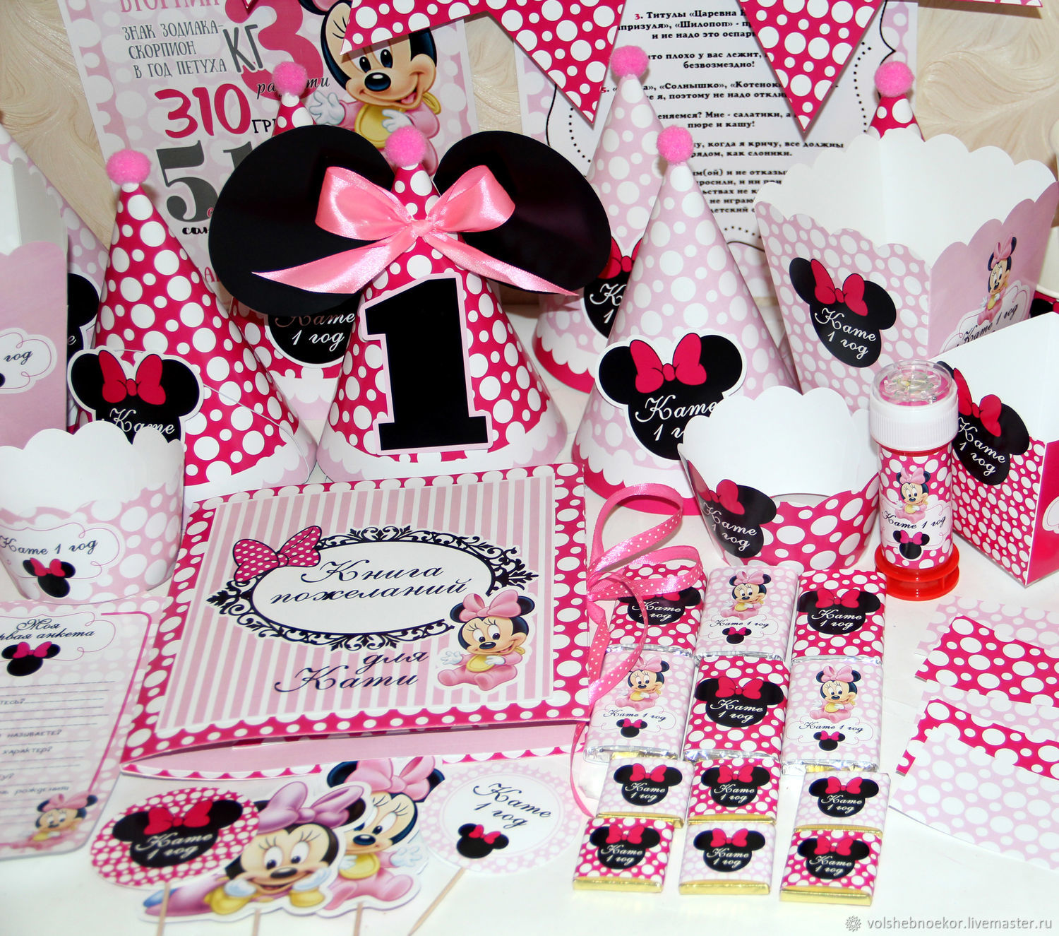 Набор для дня рождения Малышка Минни 2 в интернет-магазине Ярмарка ...
