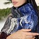 Снуд, шарф синий, серый, бежевый, шерстяной, теплый. Подарок девушке, Снуды, Астрахань,  Фото №1