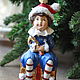  A boy with a gift. Christmas decorations. Jana Szentes. Online shopping on My Livemaster.  Фото №2