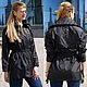 Women's black windbreaker, fitted windbreaker, black jacket, Wind Jackets, Novosibirsk,  Фото №1