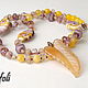 Long necklace with agate and suspension, Necklace, Moscow,  Фото №1
