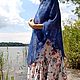 Order  Kid mohair shawl with Rosary beads, blue. KnitLaceDreams. Livemaster. . Shawls Фото №3