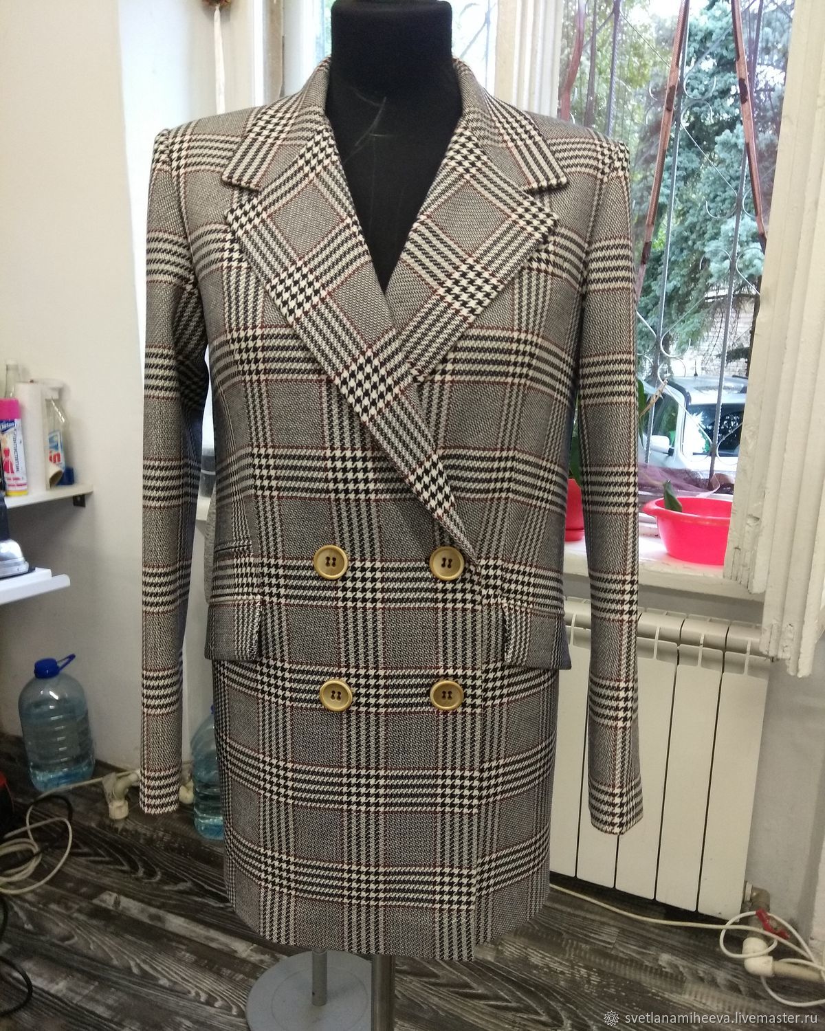 Жакет в клетку – заказать на Ярмарке Мастеров – GFAUHRU | Пиджаки, Волжский