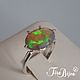 Silver ring with Ethiopian opal. Rings. tira-bijou. Online shopping on My Livemaster.  Фото №2