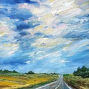 Картины и панно handmade. Livemaster - original item Road. Oil painting on canvas. Handmade.