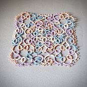 Для дома и интерьера handmade. Livemaster - original item Colored lace napkin frivolite. Handmade.