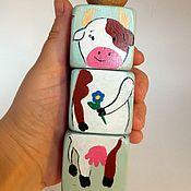 Куклы и игрушки ручной работы. Ярмарка Мастеров - ручная работа Los cubos de rompecabezas de la Granja. Handmade.